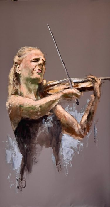 Solerende violiste