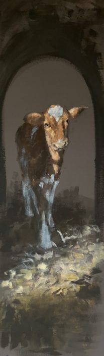 Schilderij "Kalfje" van Rens Hoekstra